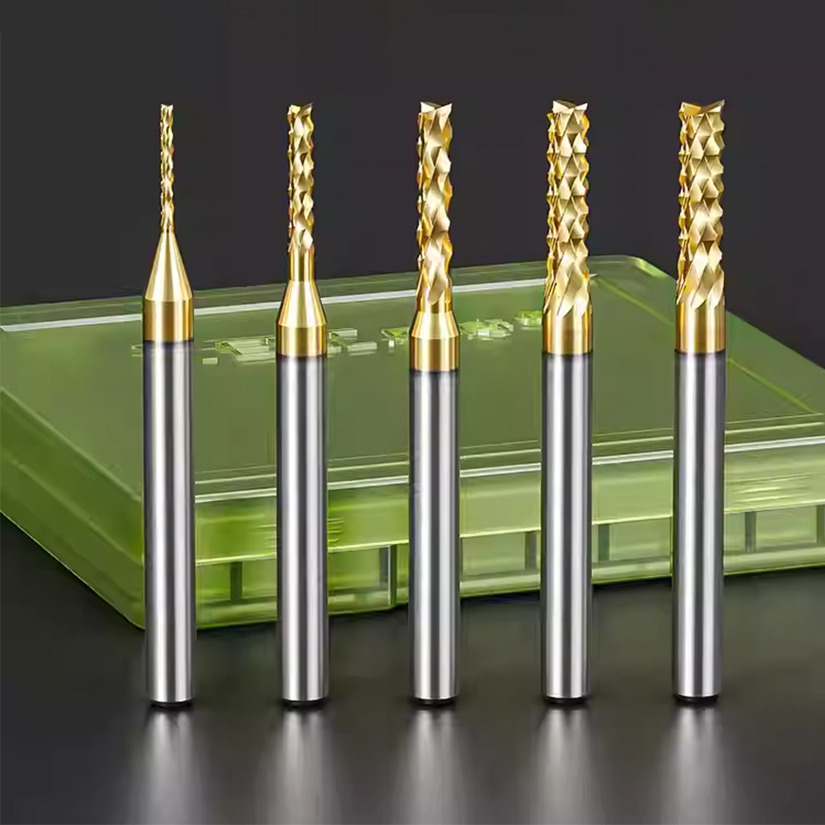 0.5-3.175mm Carbide Fibreglass Router Solid Carbide Corn Teeth End Mill for Pcb Engraving and Cutting