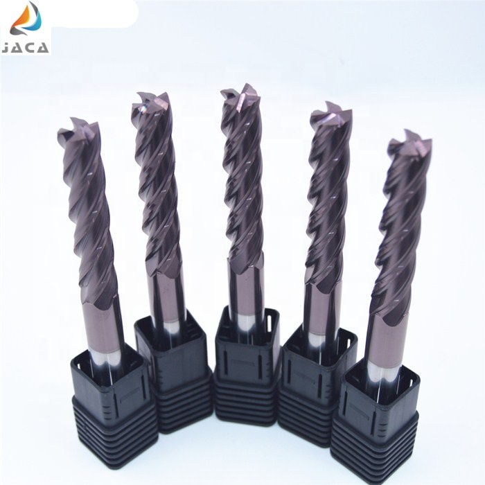 Inch Size End Mills Solid Carbide Cutting Tools for CNC Machining With B-nano