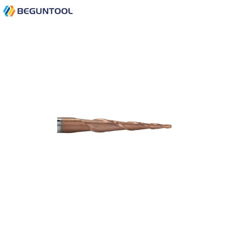 Taper Ball End Mill Tungsten Solid Carbide End Mill Ball Nose Router Bits CNC Taper Metal Milling Cutter Tapered End Mills