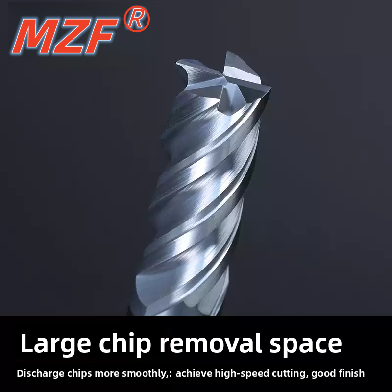 70 Degree Tungsten Steel Milling Cutter, 4-edge Alloy End Mill, Flat Bottomed Four Edge Straight Shank Coated Steel CNC