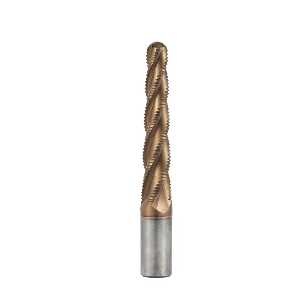 Three /Four Flutes Spiral Roughing Thread Milling Cutter Carbide Aluminum Fully Ground End Mill CNC Router Ml124000