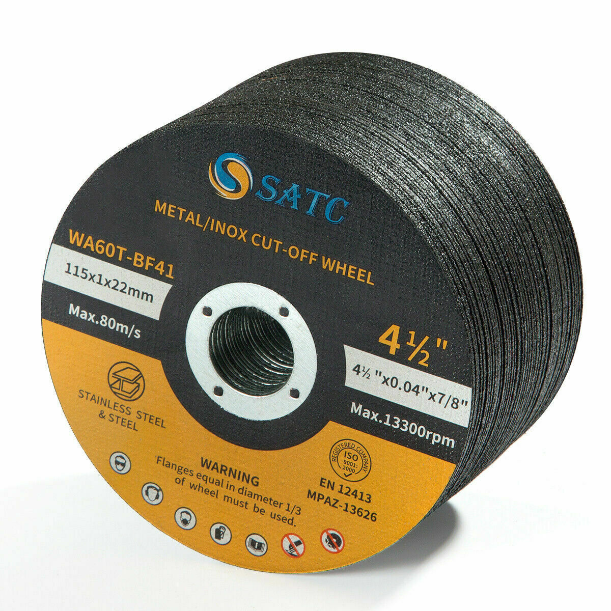 In Stock 500PCS 115mm Cutting Discs 1mm Ultra Thin for Metal Steel Iron Aluminum Fast Delivery Angle Grinder Tool SATC