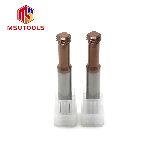 High Efficiency Thread Milling Cutter Carbide HRC55/60 Three Tooth Thread End Mill Solid Carbide Thread Milling Cutter for Aluminum