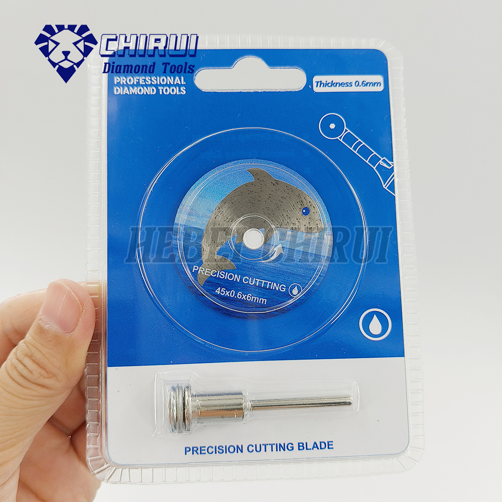 Diamond Ultra-thin Mini Cutting Disc 45mm 50mm Diamond Saw Blade with Round Shank for Porcelain Tile Precise Cutting