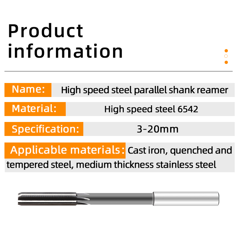 Custom Size Hardware Precision Reamer Metal Hand Reamer Hss High Speed Steel Hole Straight Reamer