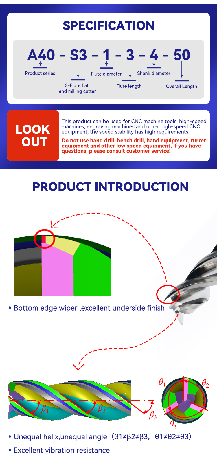 CHIXIAO A40 End Mill Detail 4