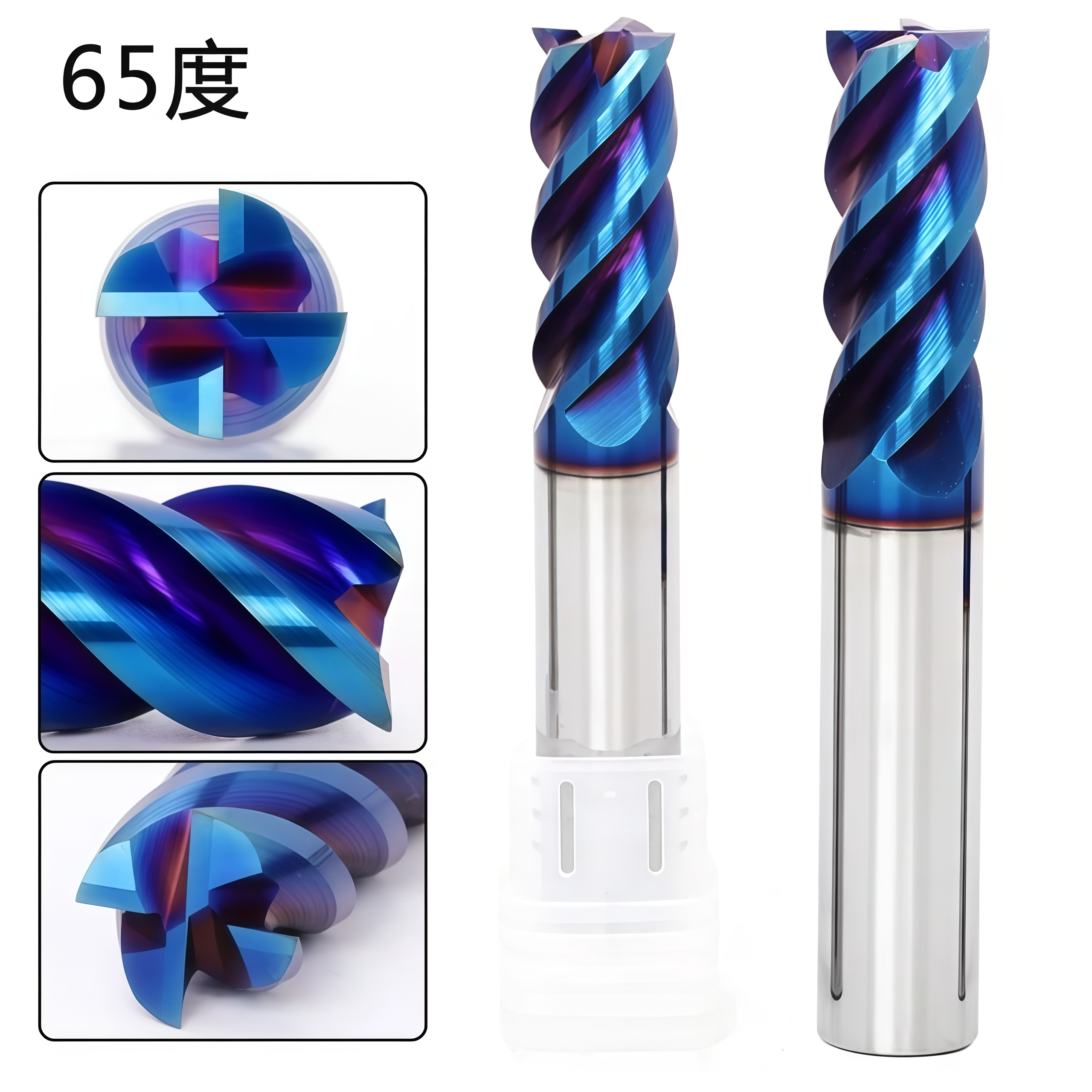 HRC65 4 Flutes Tungsten Carbide End Mill AlTiN Coated CNC Square Milling Cutter OEM Hardened Steel Die Steel Machining