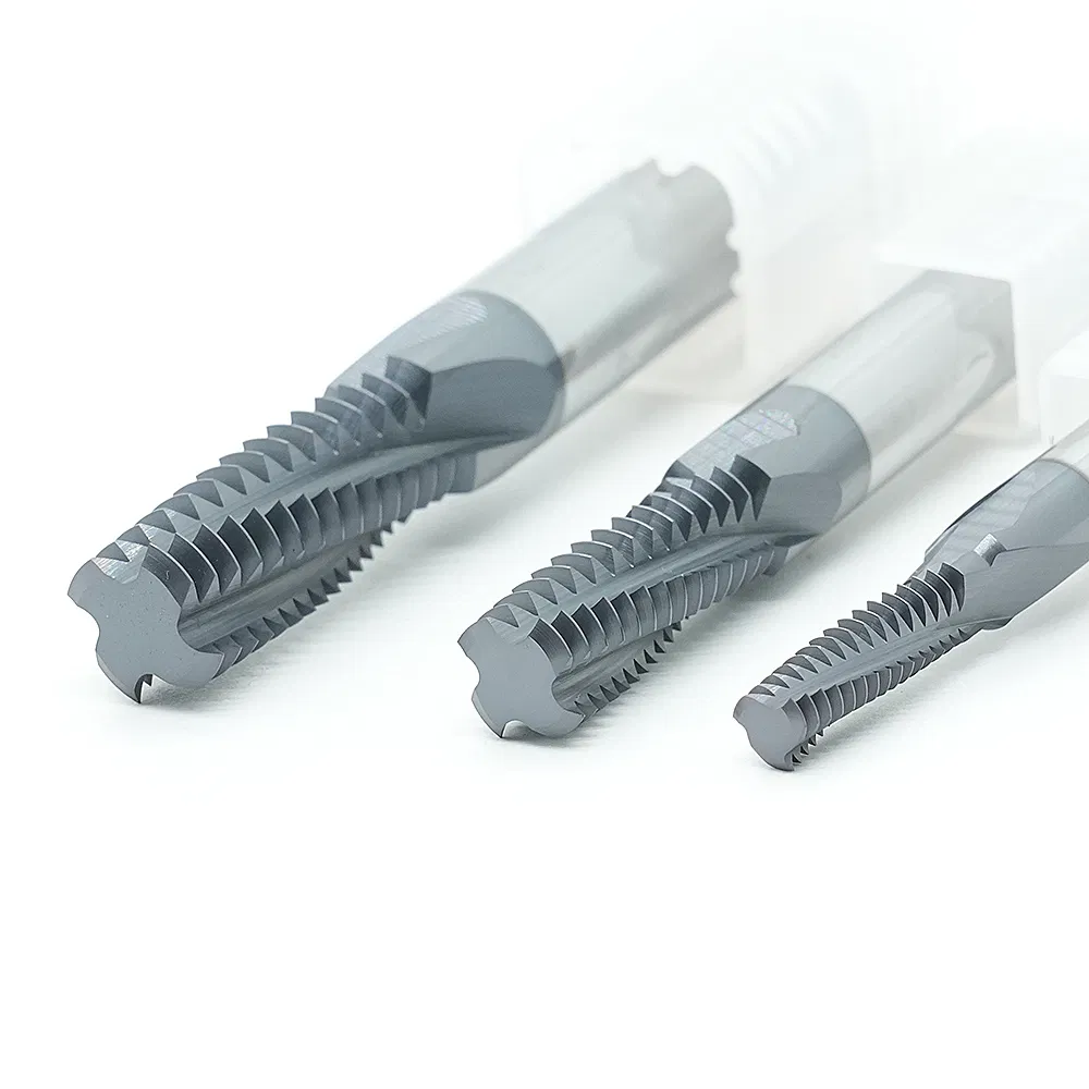 4 Flutes Threading Cutter Tool HRC66 Tungsten Carbide Thread Milling Cutter