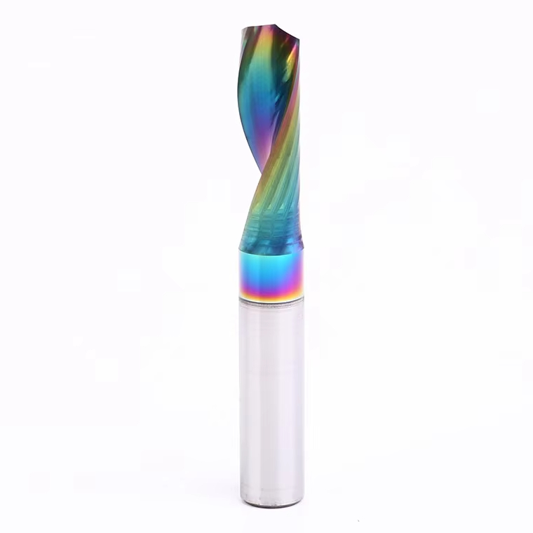 CNC Milling Cutter for Aluminum Copper Plastic Endmill Carbide Tungsten Steel Spiral Edge Single-Flute Milling Cutter End Mill