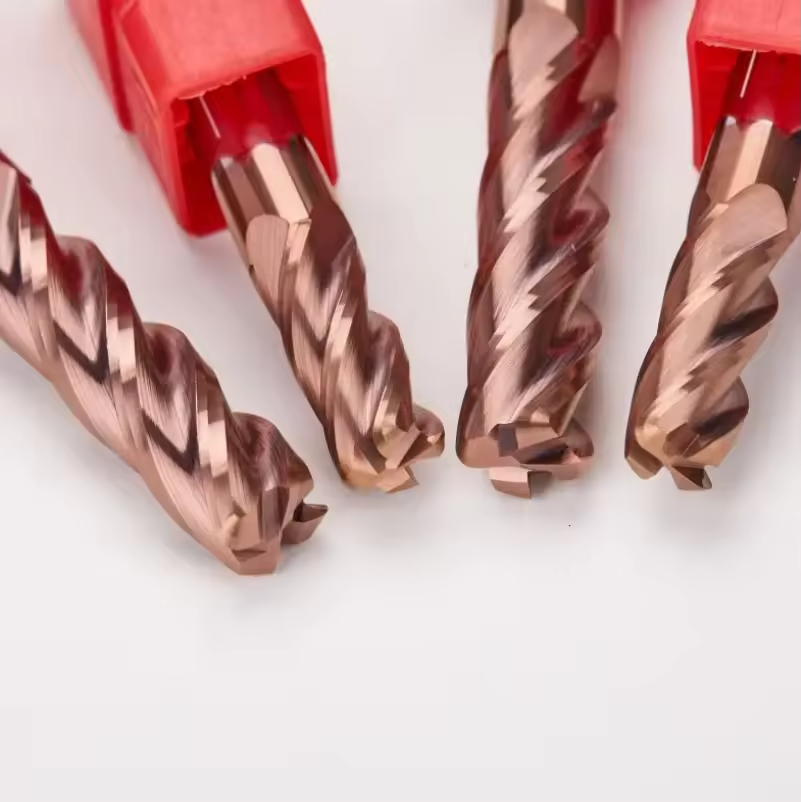 HRC55 Solid Carbide Corner Radius End Mill 4 Flute CNC Milling Cutter for P20 Steel Machining