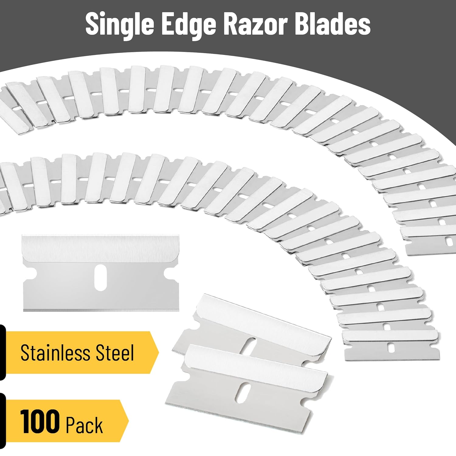 100 PCS Pack Single Edge Industrial Razor Blades