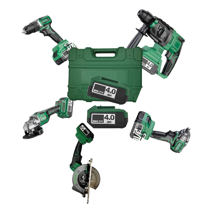 Factory 20v Power Drills Tool Set Kit Portable Electric Cordless Brushless 21v Cordless Drill Lithium Battery Power Tools Kit