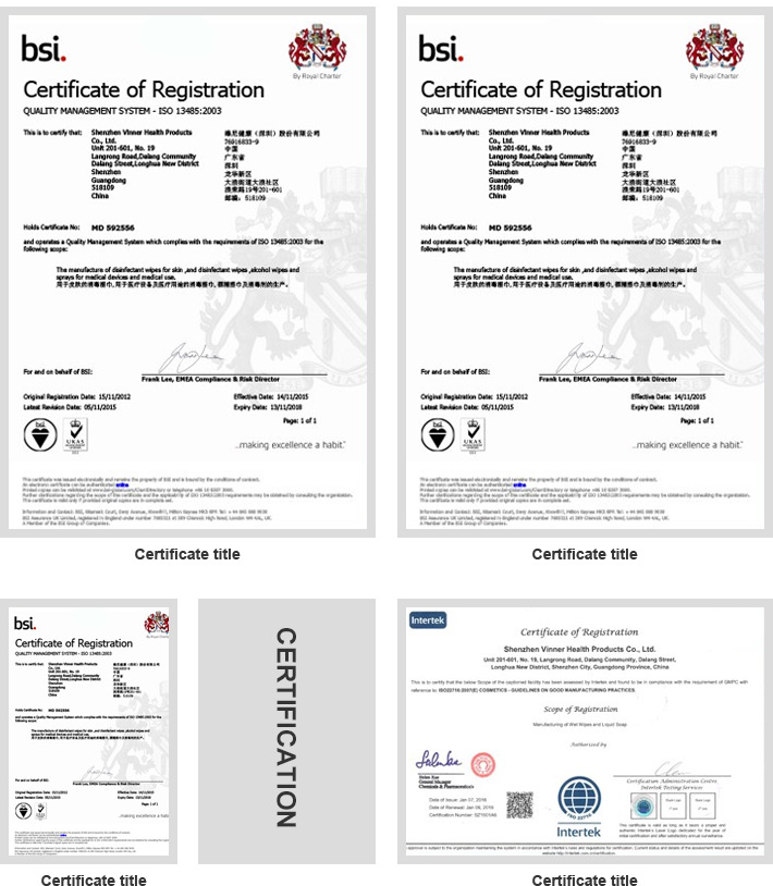 Certifications Quality Standard