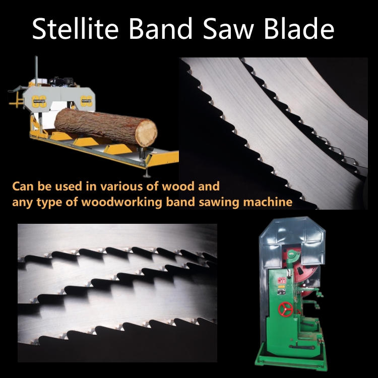 High Frequency Welded Stellite Band Saw Blade For Sawmill Alloy Steel Material OEM CNC Sharpening For Cutting Wood MUWEI Brand