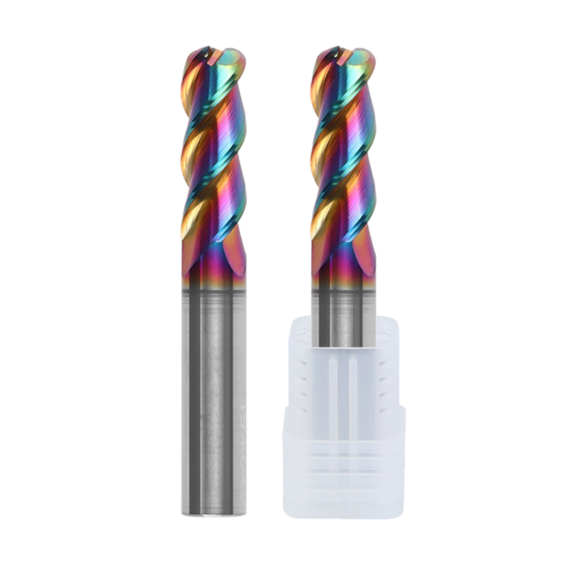4-Flute Tungsten Steel Square &amp; BALL NOSE Milling Cutter Single Carbide CNC End Mill 8mm Shank Diameter Custom Endmill Carbide