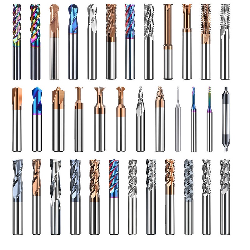 Factory Milling Cutter CNC Tools Endmill Solid Carbide HRC45 HRC55 HRC65 Endmill 4 Flute Flat Fresa End Mill