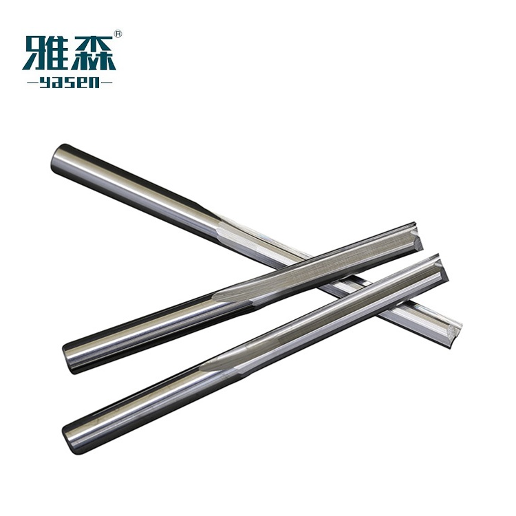 Solid Carbide End Mill for MDF CNC Milling 2 Flutes HRC60 Straight Clamp