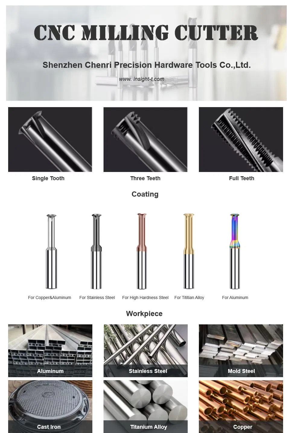 CNC 55/60 ISO Solid Carbide Pith 0.2 - 5.0 Thread Milling Cutter