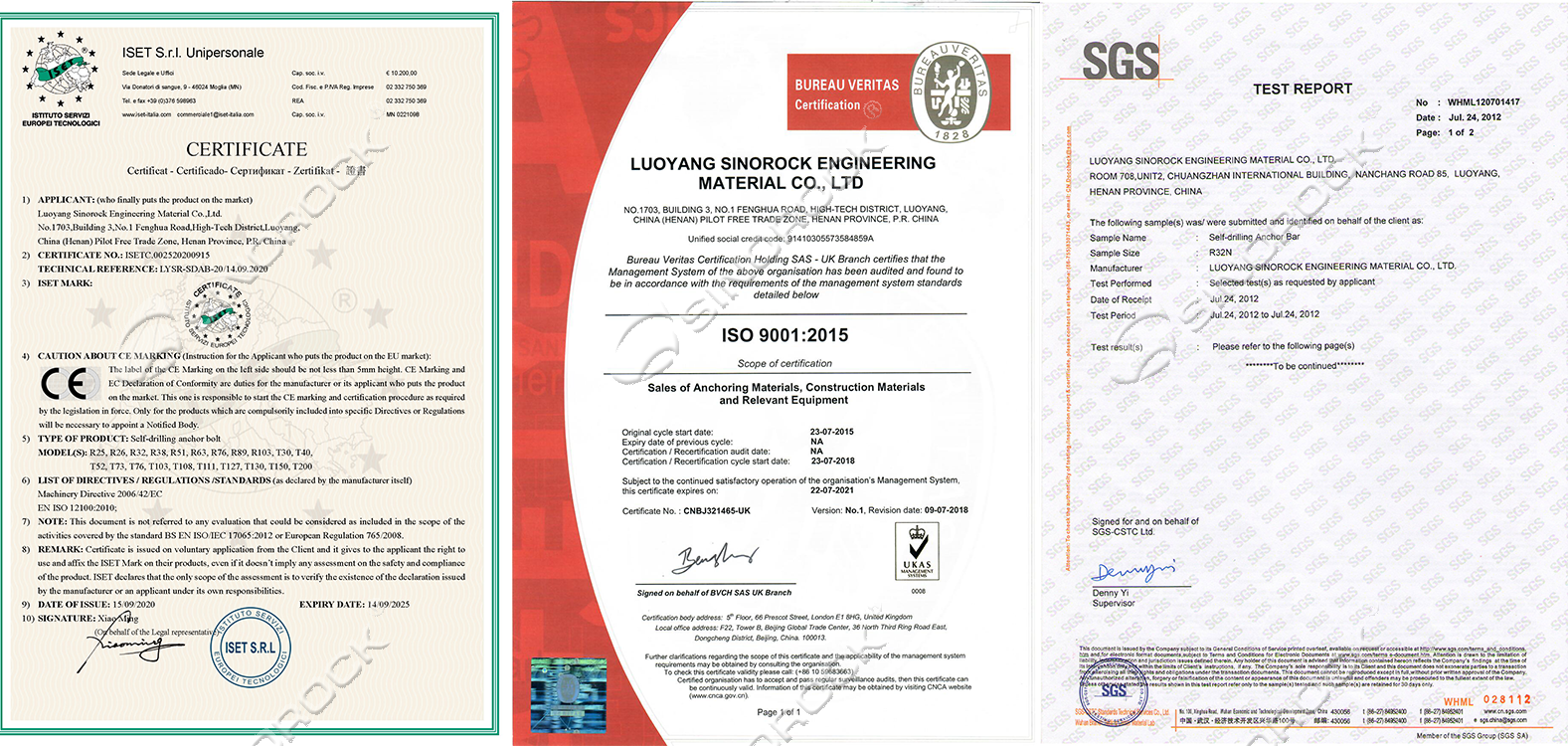 Certificates