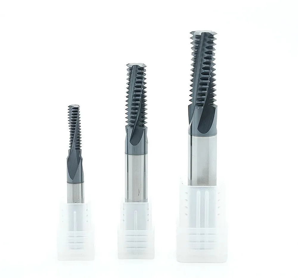 4 Flutes Threading Cutter Tool HRC66 Tungsten Carbide Thread Milling Cutter