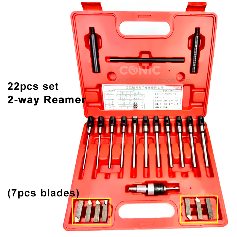 Factory Multi-Specification Valve Reamer Industrial Grade Single-Sided Valve Seat Grinding Tool Boring Cutter Manual Reamer