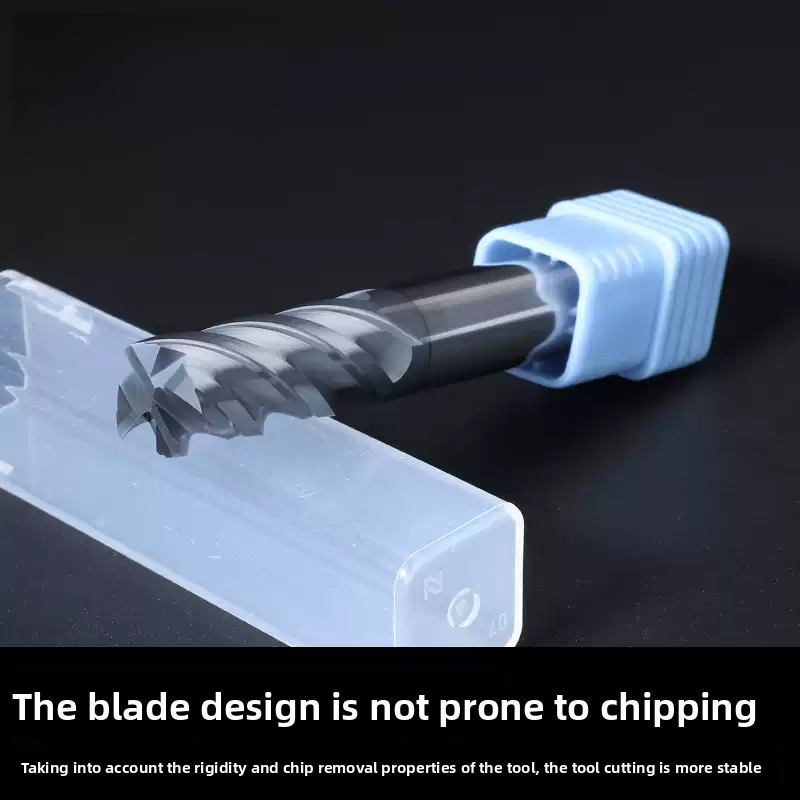 70 Degree Tungsten Steel Milling Cutter, 4-edge Alloy End Mill, Flat Bottomed Four Edge Straight Shank Coated Steel CNC