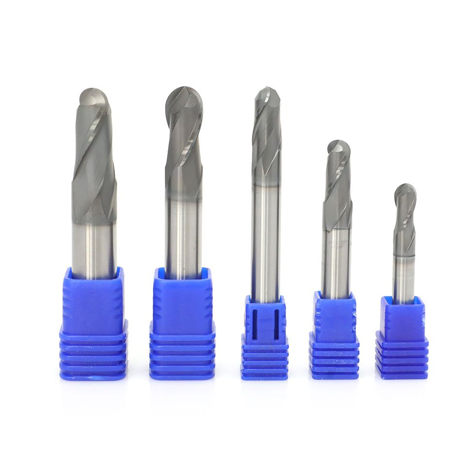 Leehoo Gx Series Long Tool Life 2 Flutes HRC55 2mm Solid Carbide Ball Nose End Milling Boring Reamer CNC Cutting Milling Tools for Stainless Steel