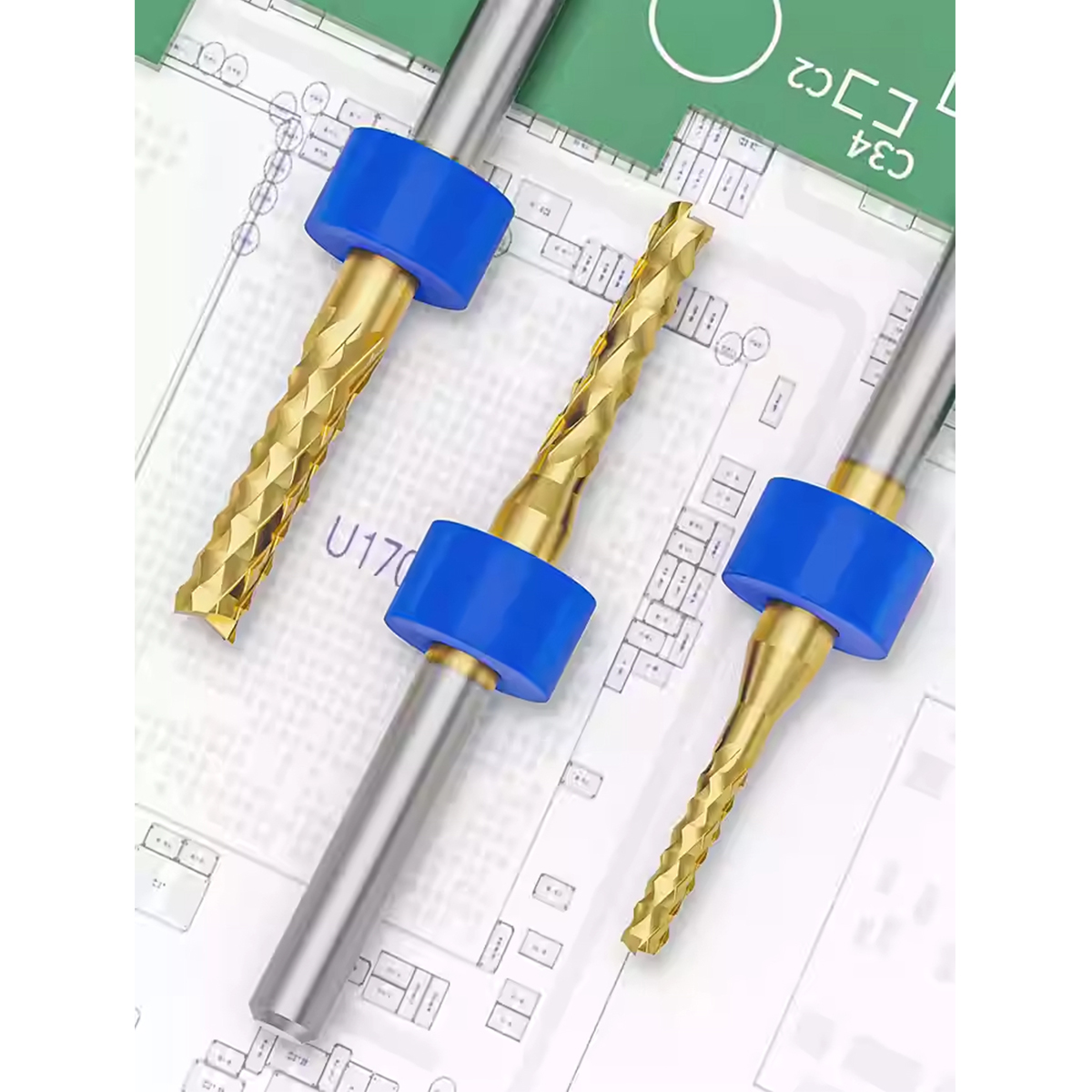 0.5-3.175mm Carbide Fibreglass Router Solid Carbide Corn Teeth End Mill for Pcb Engraving and Cutting