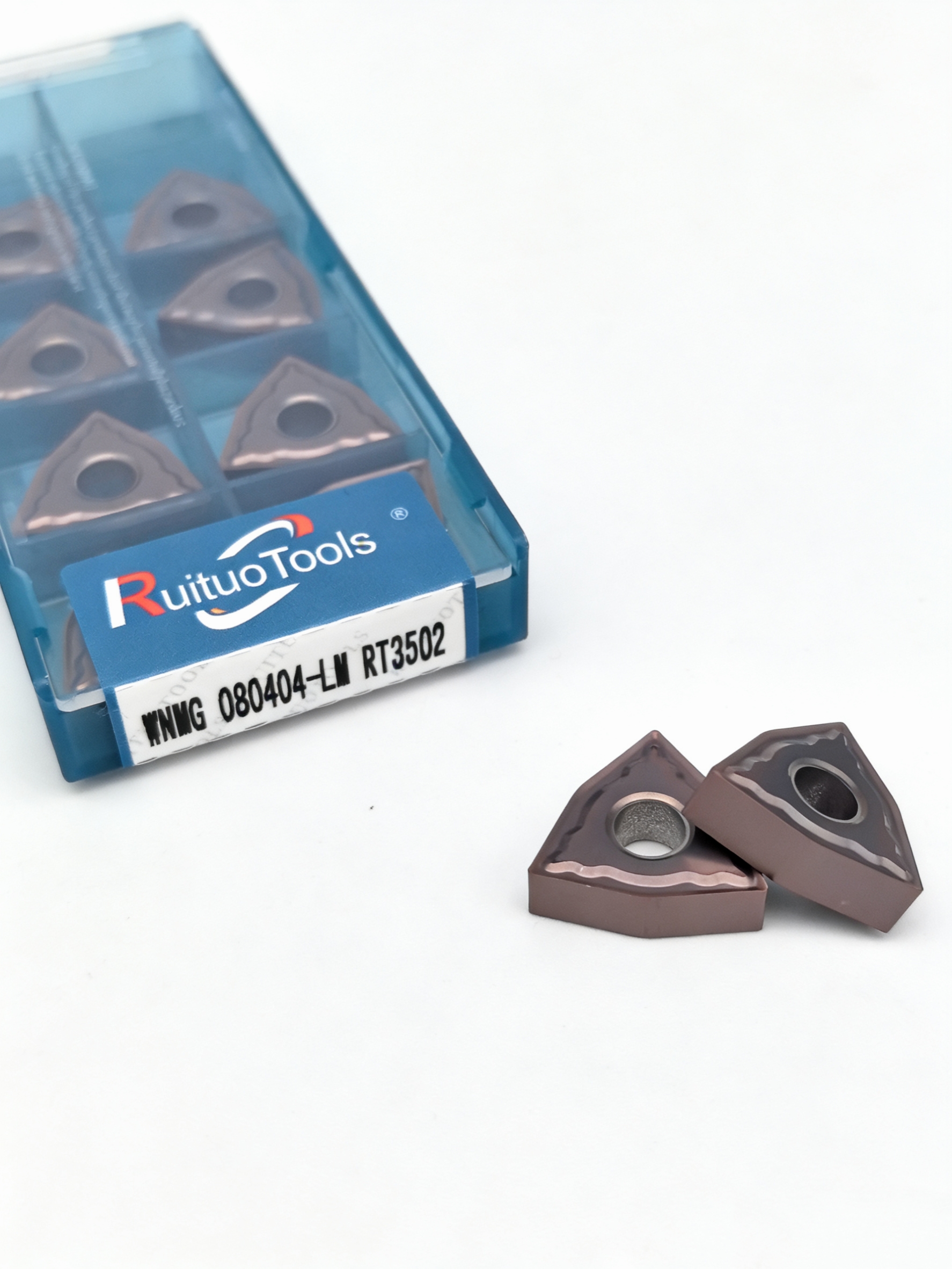 WNMG080404-LM Indexable Turning Insert, Carbide CNC Lathe Tools With High Wear Resistance For Metalworking