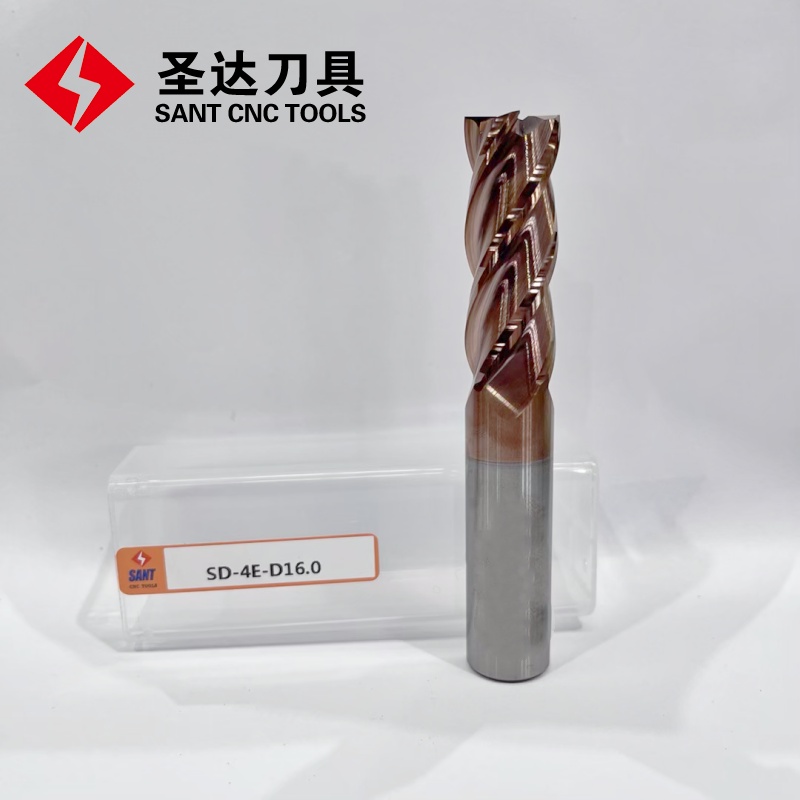 Four-flute 45 Degree Solid Carbide Tungsten Carbide End Mill measurement