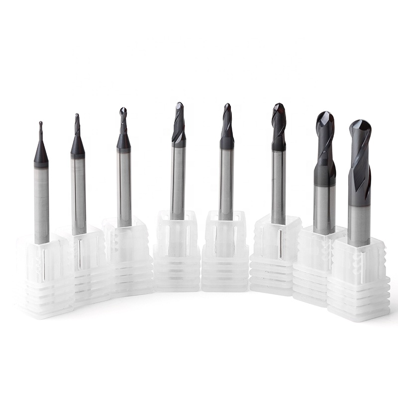 HRC58 Carbide Ball Nose End Mill CNC Milling Cutter Lathe Tool High Efficiency Milling End Mills 2 Flute 4 Flute