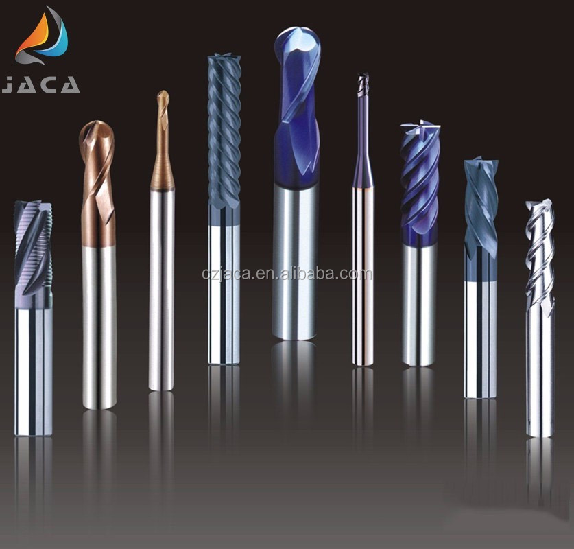 Inch Size End Mills Solid Carbide Cutting Tools for CNC Machining With B-nano