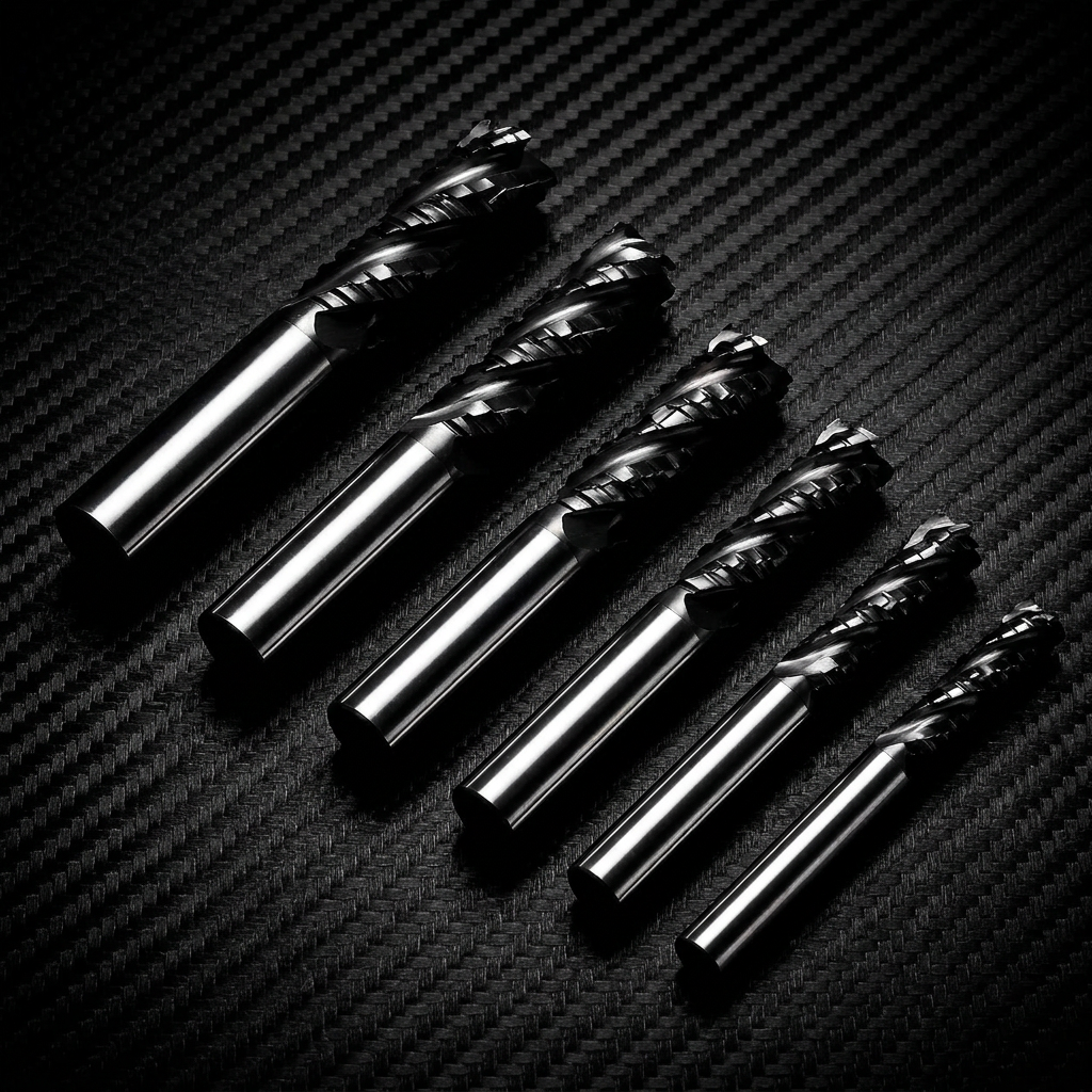HRC45 HRC55 4 Flute Solid Carbide Roughing End Mill AlTiN Coated CNC Serrated Milling Cutter Bits for Steel Metal
