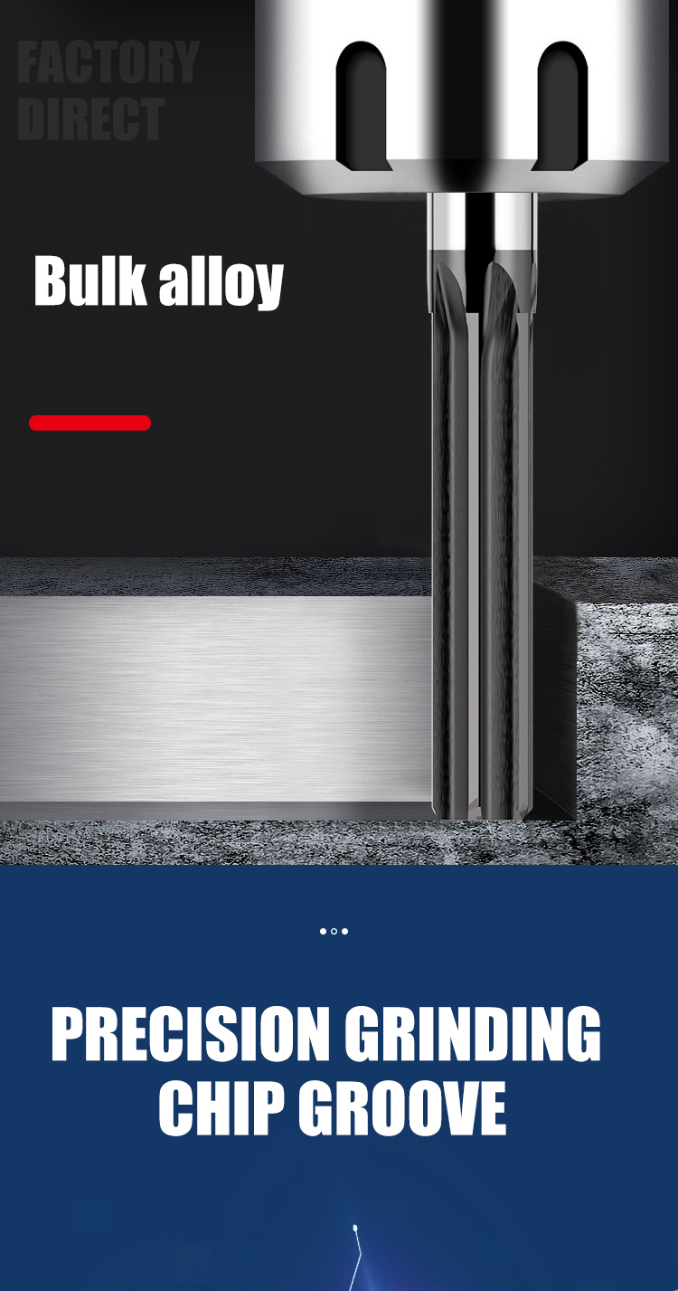 Carbide Machine Reamers AlTin Coated HRC60 Straight Groove Reamer for CNC Machining Center with ODM OEM Support