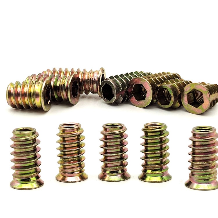 Manufacturers Hot Selling Threaded Inserts Wood Threaded Inserts Bolt Inserts Threaded Nuts
