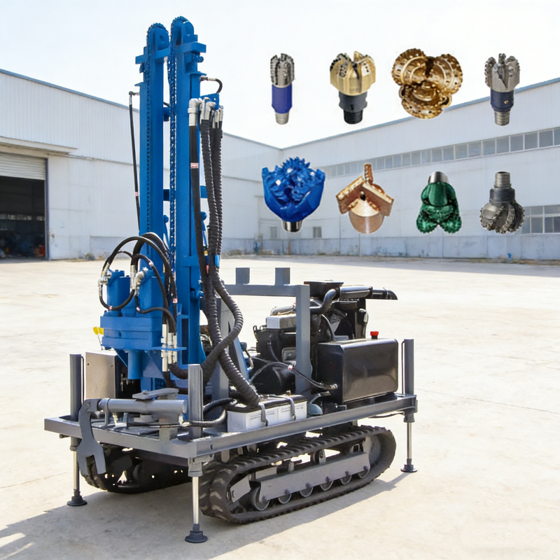Harkon 260m Hydraulic Diesel Crawler Water Well Drilling Rig Portable Borehole Drill Machine For Hard Rock Drilling Kit