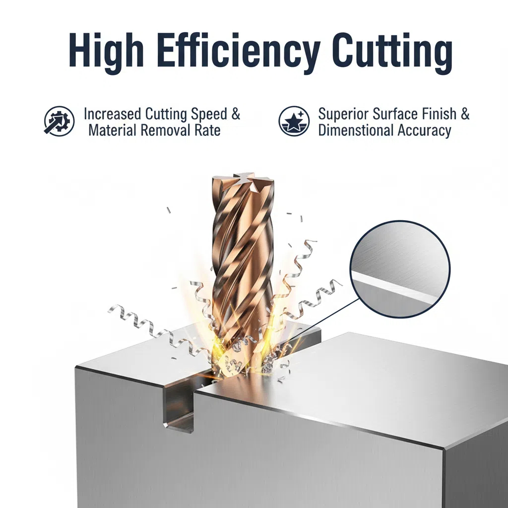 55 Degrees 4-Blade Tungsten Steel CNC Milling Cutter Straight Shanks Alloy End Milling Cutter
