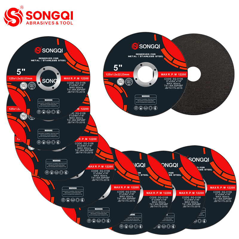 China High Quality SONGQI 125 mm 5 Inch Cutting Wheel / Grinding Abrasive Disc for Metal Stainless Discos De Corte Metal