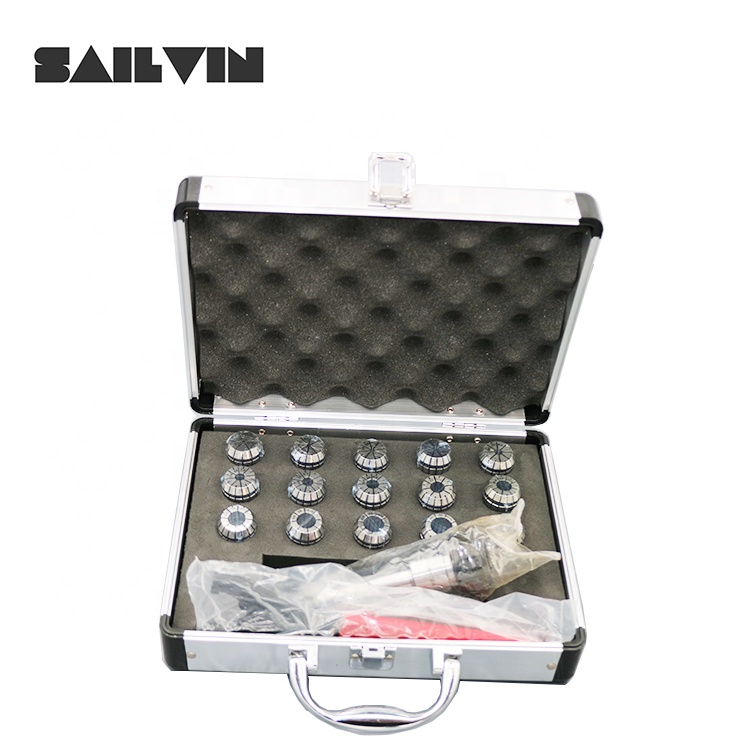 R8 Shank 15 Pcs ER40 Collet Set ER32 Collet Holder Set for Machining Center