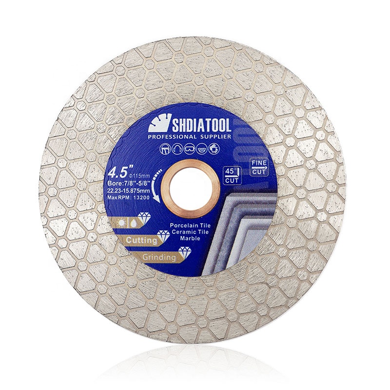 105/115/125mm Triangle Design Double Sided Diamond Saw Blade Cutting&amp;Grinding Disc Tile Cutter Cutting Blade for Marble Granite