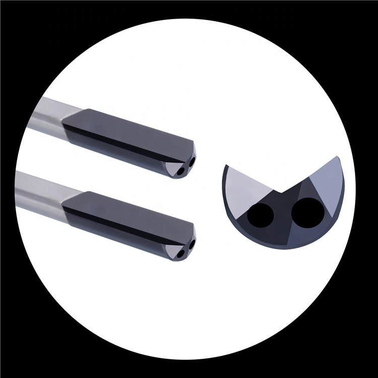 High Precision Single-Fluted Deep Hole Gun Reamer Solid Carbide Tip Diamond Surface Finish Whistle Notch Shank Steel