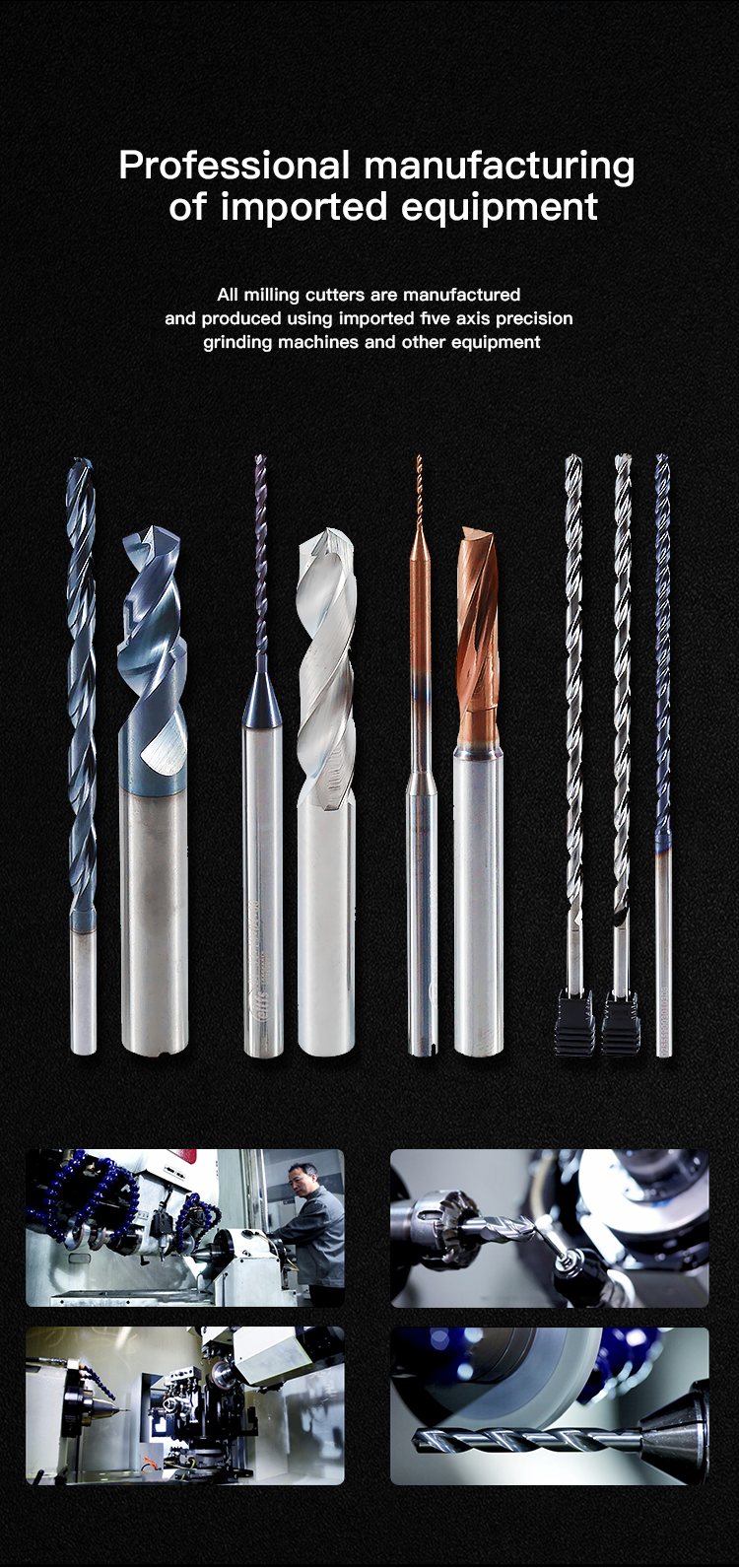 Eitfs High Quality Tungsten Carbide Flexible Reamers with 0.005mm Precision CNC Process AlTin Coating