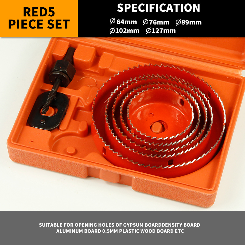 MeiKeLa Professional Metal Woodworking Hole Saw Tile Tool Cutter Drill Bit 5pcs Wood Hole Saw Set