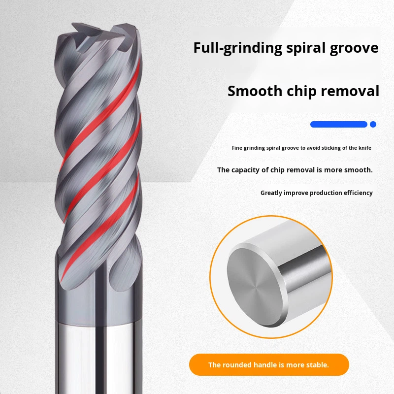 55 Degree Tungsten Steel Carbide Coated Milling Cutter CNC Machining End Mill Factory Direct Wholesale