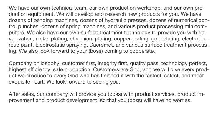 Manufacturing Equipment