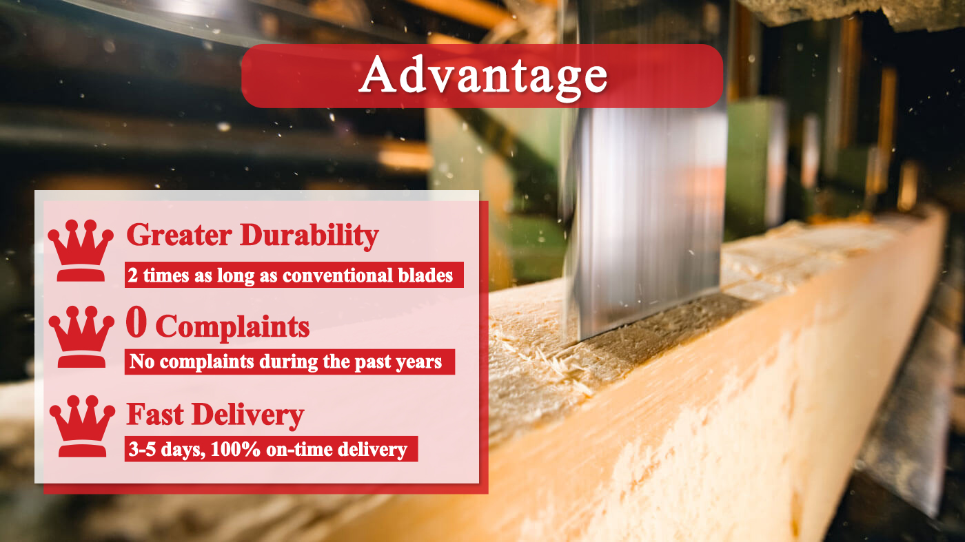 Wood cutting bandsaw blade display