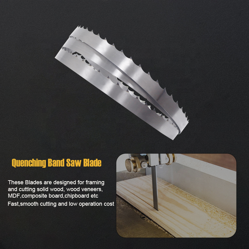OEM Woodworking Sharp Quenching Bandsaw Blade Narrow Wood Cut Saw Blade Harden Tipped Band Saw Blades for Wood Processing