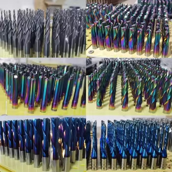 Manufacturer Customized Inch Size 1/4 Shank Carbide Milling Cutter Cnc Bits Wood Fresa Dlc Coating Cnc Router Bit Set