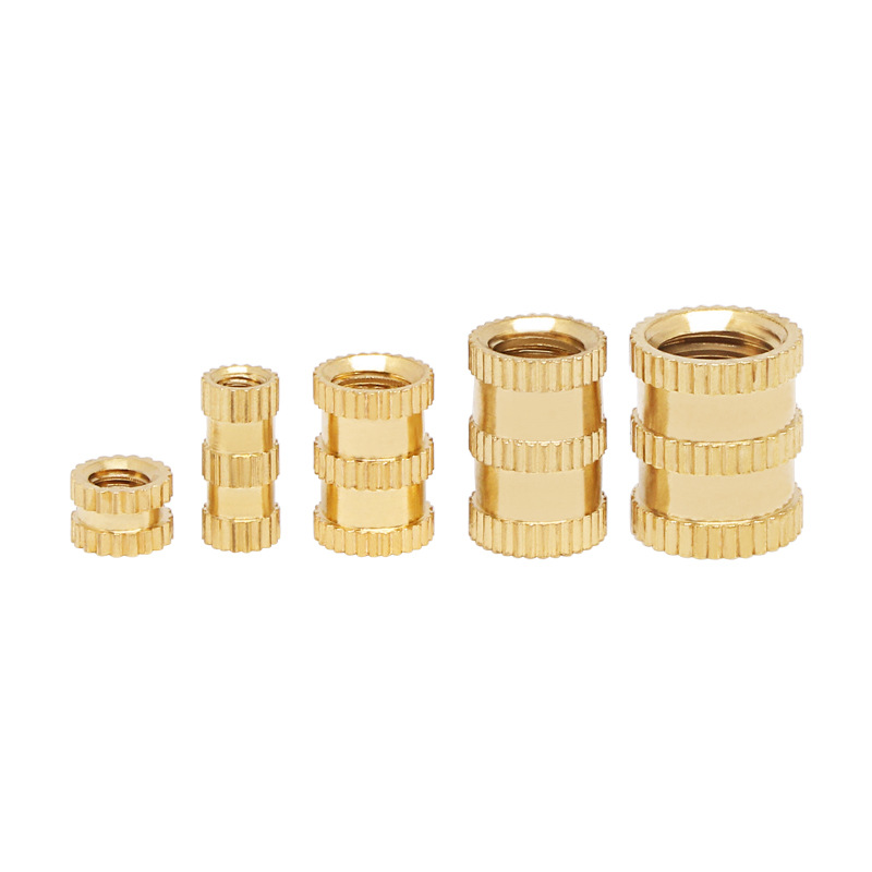 Brass Knurled Insert Nut M3 Injection-Molded Round Through-Hole Pre-Embedded Clip