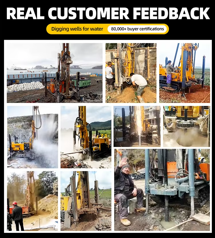 HQZ260L Pneumatic Water 260m Deep Hole Drill 76kW High Power -30℃~50℃ Weather Resistant For Mountain/Desert/Farm CE ISO